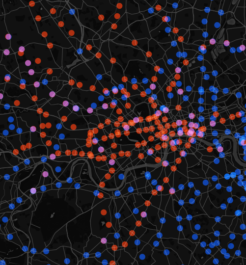 Map of Rail Stations in London